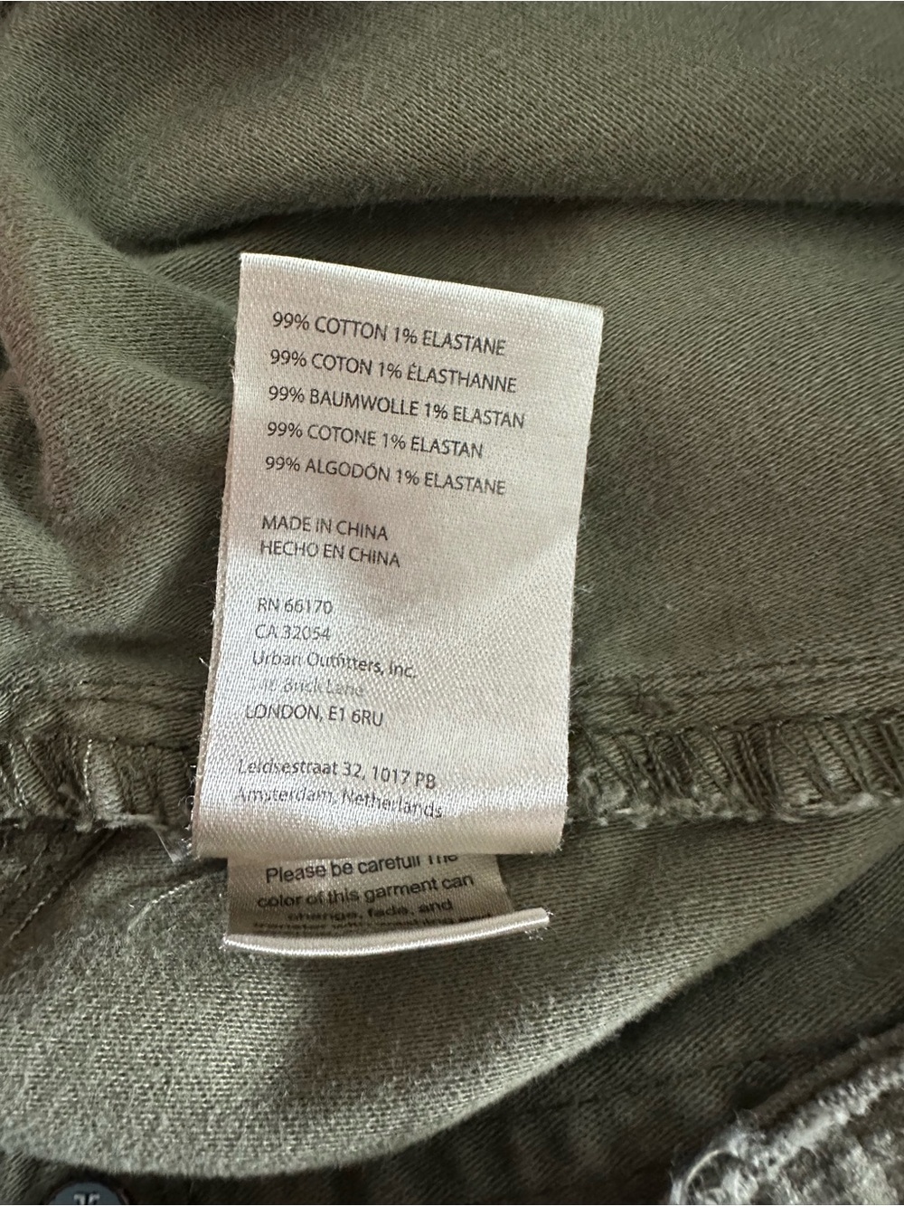 Pilcro Olive Green Frayed Hem The Wanderer Olive Jean Shorts 28 - Picture 4 of 7